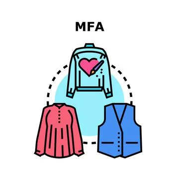 Mfa master of fine arts degree concept Stock Illustration