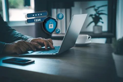 MFA, Multi-Factor Authentication Security Concept login Internet Online Pri.. Stock Photos