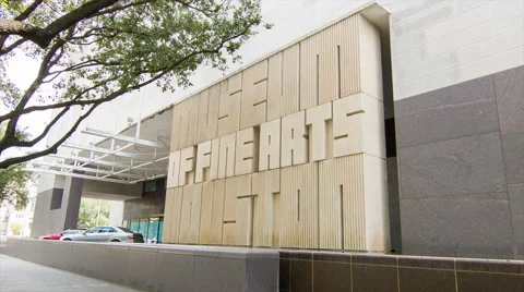 MFA Museum of Fine Arts Houston Facade Stock Footage 43247983