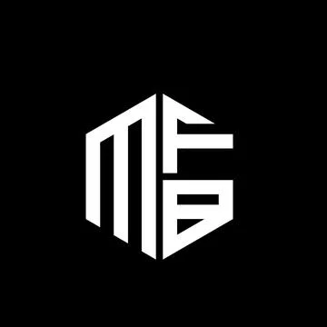 MFB logo MFB icon MFB monogram MFB letter minimalist Circle flat Unique mod.. Stock Illustration