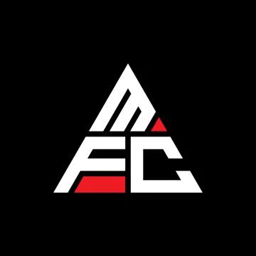 MFC triangle letter logo design with triangle shape. MFC triangle logo desi.. Illustrazione stock