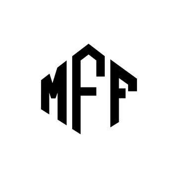 MFF letter logo design with polygon shape. MFF polygon and cube shape logo .. Stock Illustration