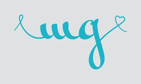 MG initial wedding monogram calligraphy vector illustration. Hand drawn let.. Stock Illustration
