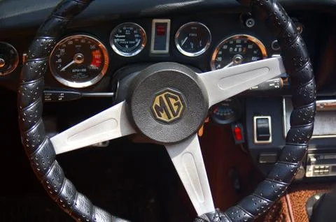 MG Midget Dash Stock Photos