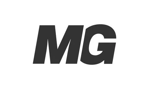 MG Techno Editable Font Logo For Corporate Branding. Bold, Futuristic Desig.. Stock Illustration