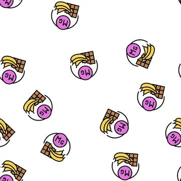 Mg vitamin vector seamless pattern Stock Illustration