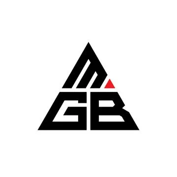 MGB triangle letter logo design with triangle shape. MGB triangle logo desi.. Stock Illustration