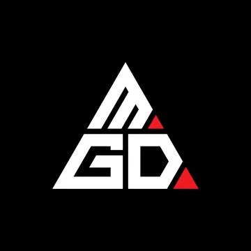 MGD triangle letter logo design with triangle shape. MGD triangle logo desi.. Stock Illustration