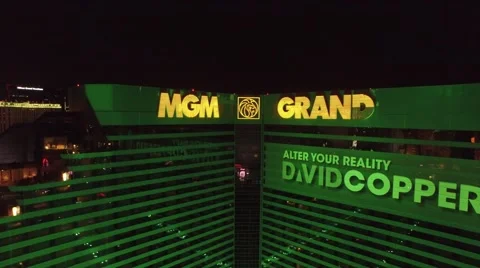 MGM CASINO 4K AERIAL FOOTAGE, LAS VEGAS Stock Footage