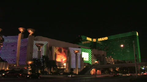 MGM Grand Hotel Casino Las Vegas Stock Footage