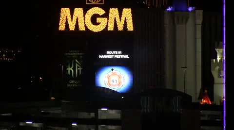 MGM outside billboard Video stock 50050770