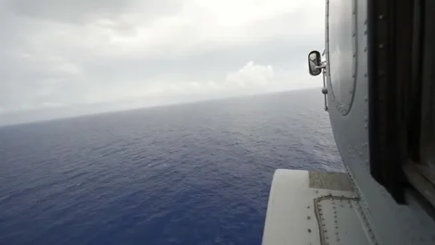 MH-60 Seahawk Fires AGM-114 Hellfire Missiles 013 Stock Footage 166446298