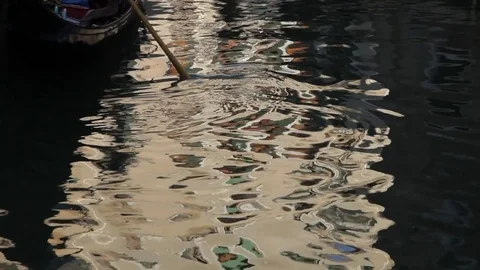 MH Gondola Reflected in Water / Venice, Italy Stock Footage 69962231