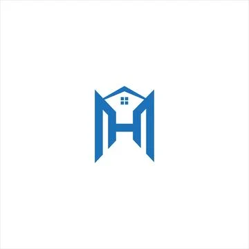 MH HOUSE Letter monogram Initial Logo Design Template Vector Illustration. .. Stock Illustration