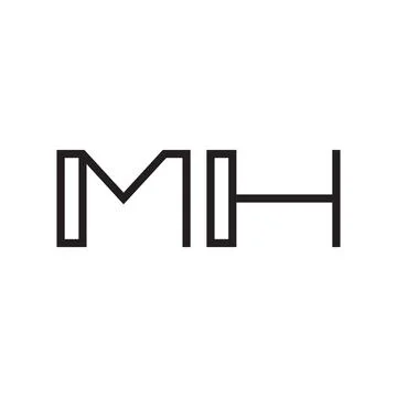 Mh initial letter vector logo icon 스톡 일러스트
