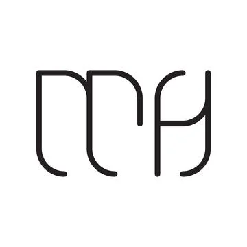 Mh initial letter vector logo icon Stock Illustration