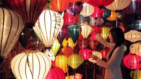 Vietnam Lanterns Stock Footage ~ Royalty Free Stock Videos | Pond5