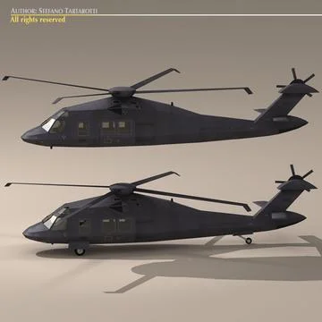 MH60 Stealth Blackhawk 3D Model
