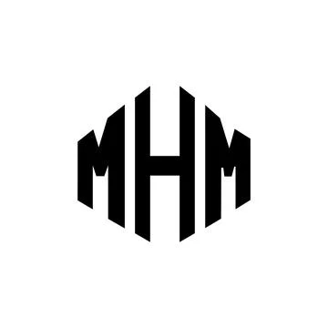 MHM letter logo design with polygon shape. MHM polygon and cube shape logo .. Stock Illustration