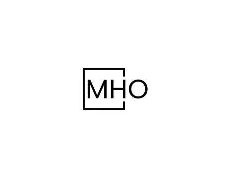 MHO letter initial logo design vector illustration Stock Illustration