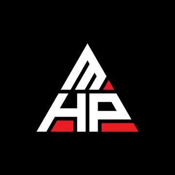 MHP triangle letter logo design with triangle shape. MHP triangle logo desi.. Stock Illustration