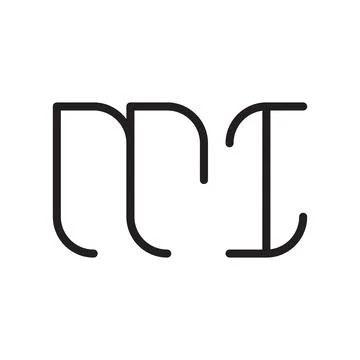 Mi initial letter vector logo icon Illustrazione stock
