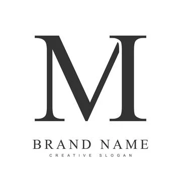 MI trendy logotype template. Initial letter m and i classic font style. Cre.. Stock Illustration