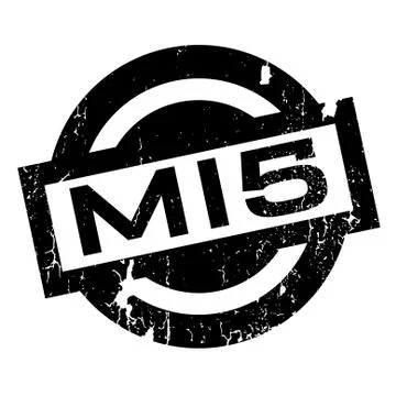 Mi5 rubber stamp Illustrazione stock