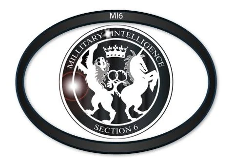 MI6 Oval Badge Stock Illustration
