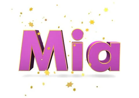 Mia name Stock Illustration