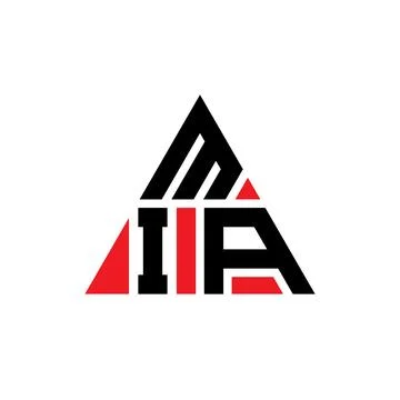 MIA triangle letter logo design with triangle shape. MIA triangle logo desi.. Stock Illustration