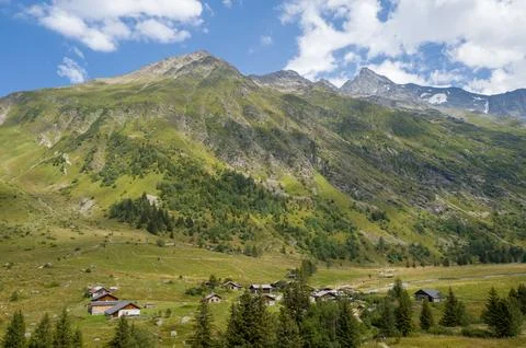 The Miage chalets Stock Photos