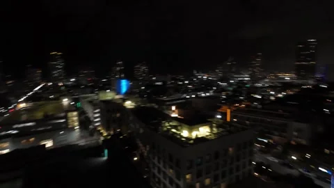 Miami 4K Night Time Drone Flight footage Stock Footage 290843950