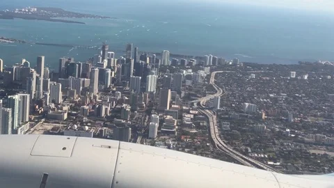 Miami Aerial Process Stock Footage 73705052