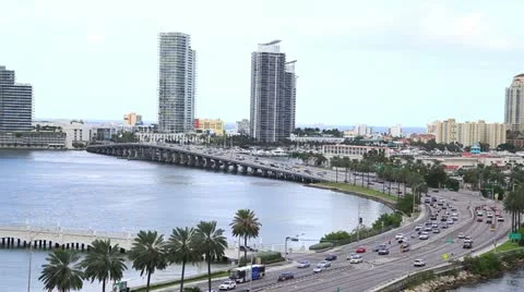 Miami Aerial View Stock Footage 12251463