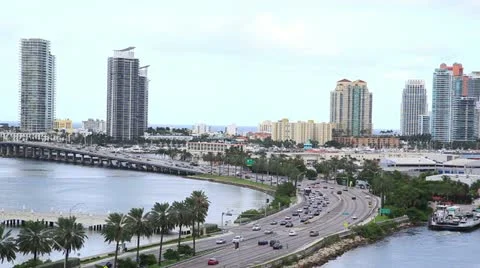 Miami Aerial View Stock Footage 12251668