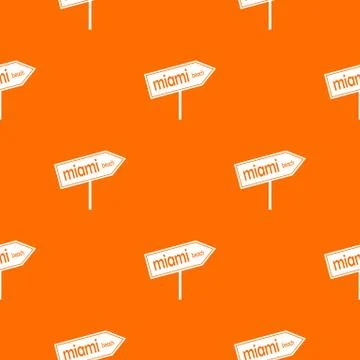 Miami arrow post sign pattern seamless Illustrazione stock
