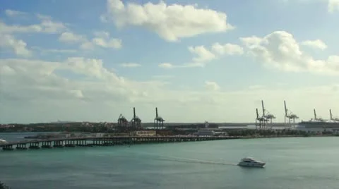 Miami Bay Bridge HD Stock Footage 10841251
