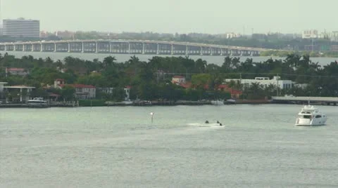 Miami Bay HD Stock Footage 10839260