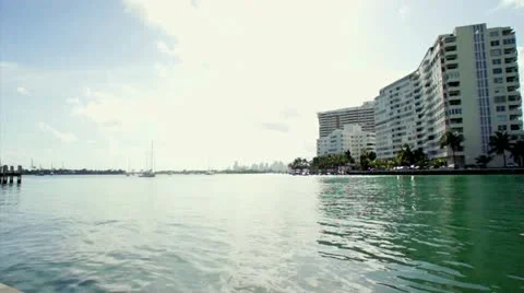 Miami Bay HD Stock Footage 10841566