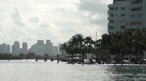 Miami Bay HD Stock Footage 10841583