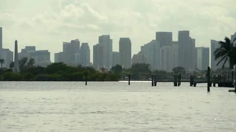 Miami Bay HD Stock Footage 10841584