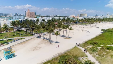 Miami Beach Aerial Stockbeeldmateriaal 88245330