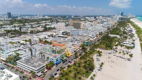 Miami Beach Aerial Stock Footage 88245460