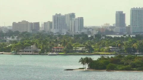 Miami Beach Bay HD Stock Footage 10839289