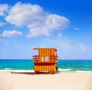 Miami beach baywatch tower South beach Florida Stock Photos
