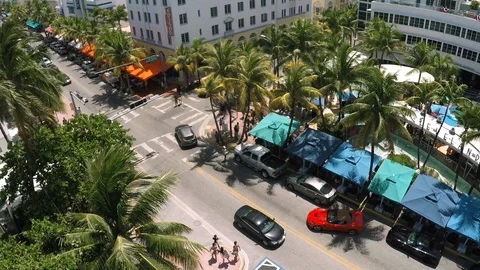 Miami Beach Clevelander Hotel on Ocean Drive 2 Stock Footage 103757265