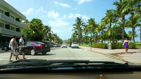 Miami Beach Drive Stock Footage 12409175