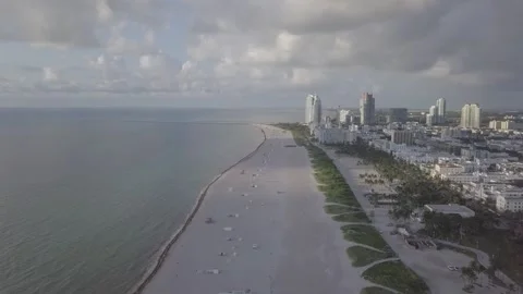 Miami beach drone cinelike Stock Footage 231598377