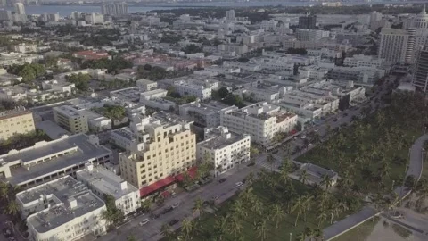 Miami beach drone cinelike Stock Footage 231598852